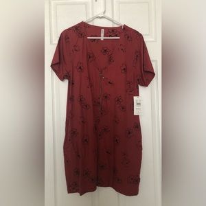 Cute fall dress with front zipper and pockets